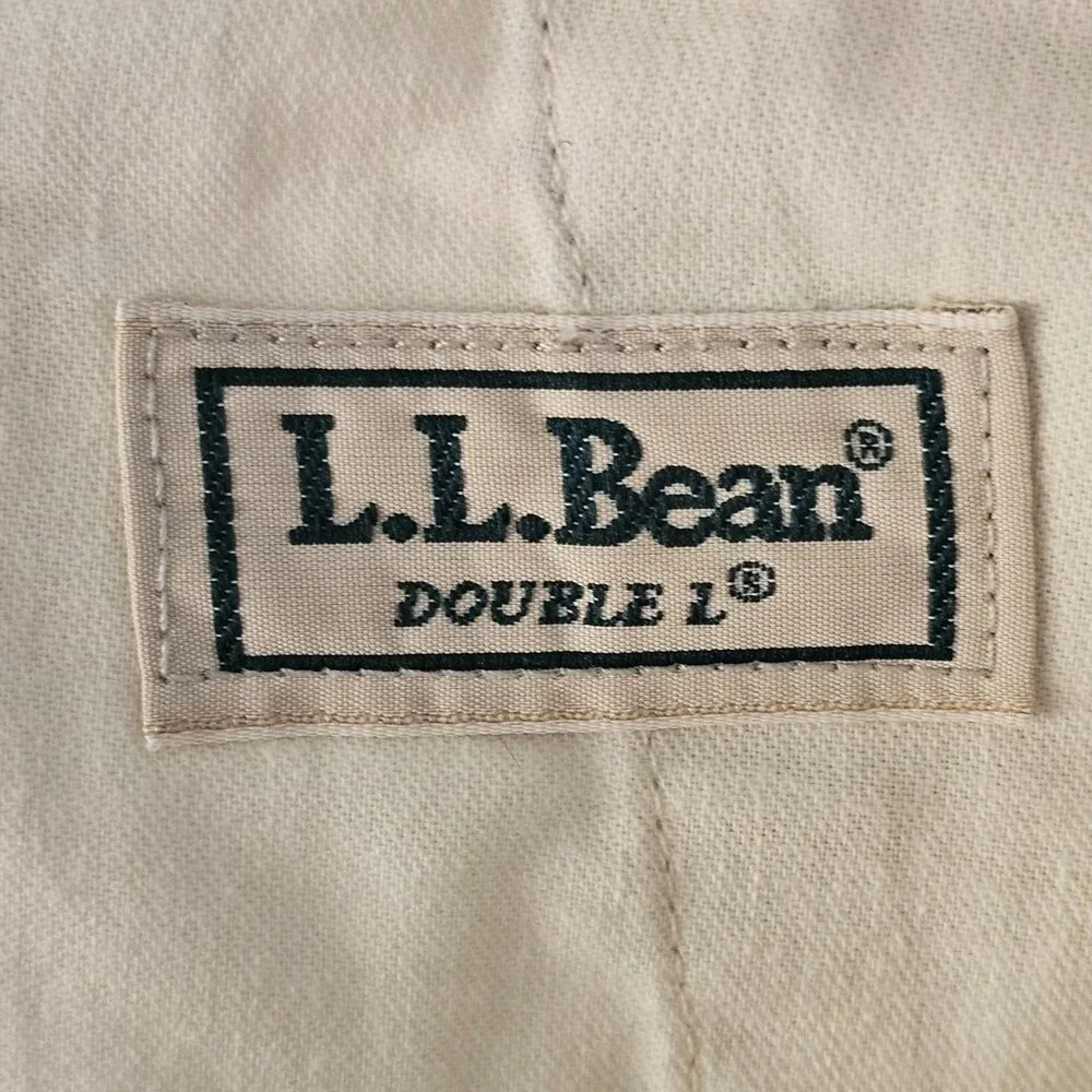 Vintage LL Bean Pleated Chino Pants Mens Tag 38x32 Act 36x31 Beige Cuffed Read - Picture 4 of 14